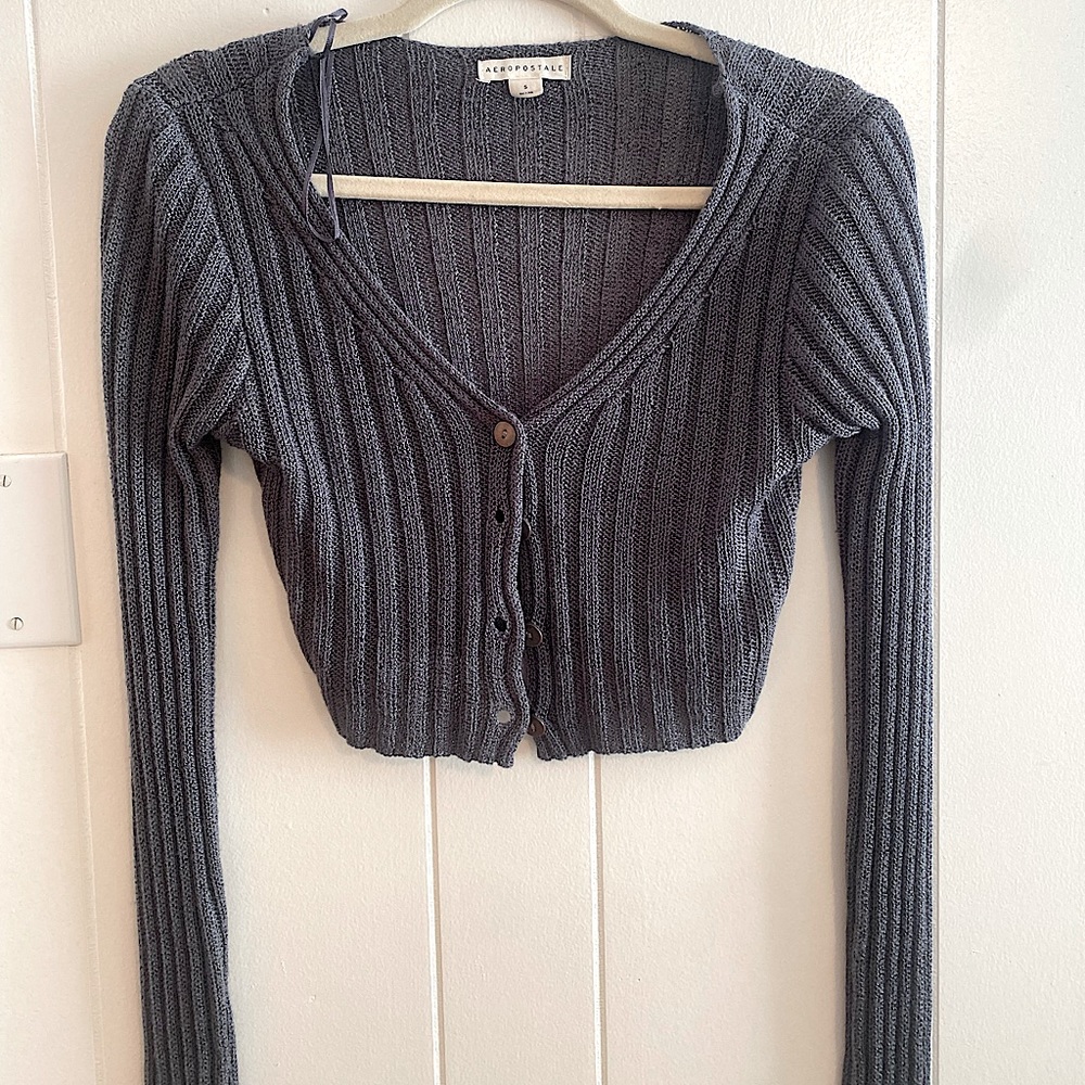 Aéropostal Blue Cardigan